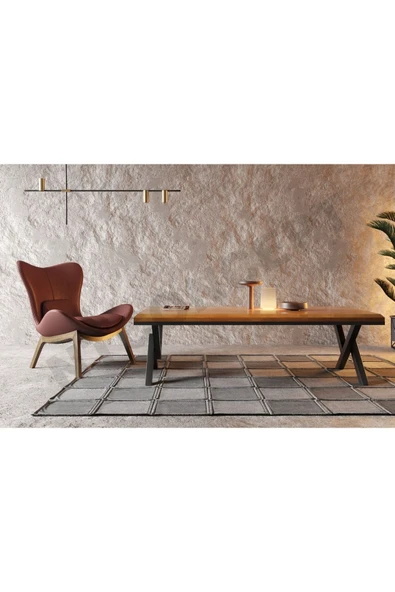 NT Concept Ntconcept Pue Masif Ahşap Sehpa(75cm-140cm-h44cm)