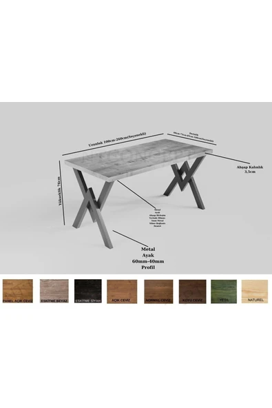 NT Concept Ntconcept Venüs Doğal Ahşap Ofis ve Çalışma Odası-220'lik Takım - Resim 5