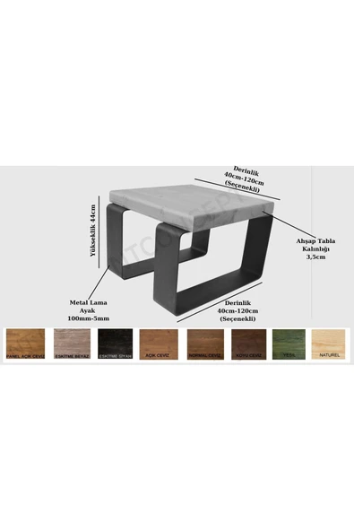 NT Concept Kain Doğal Ahşap Dörtlü Ofis ve Çalışma Odası Takımı-220'lık Takım - Resim 5