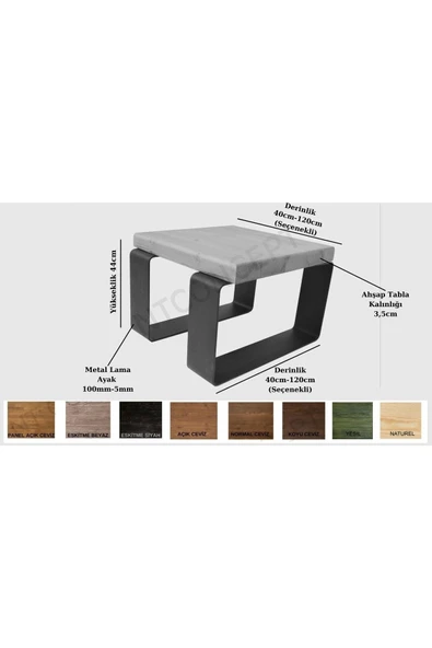 NT Concept Ntconcept Aiw Doğal Ahşap Üçlü Ofis Ve Çalışma Odası Takımı-160'lik Takım - Resim 4