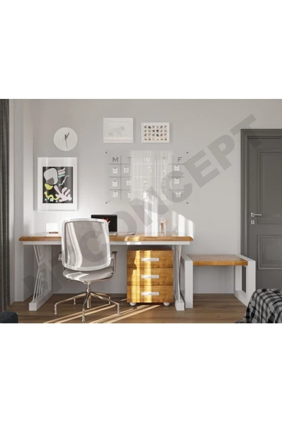 NT Concept Ntconcept Ken Üçlü Ofis Ve Çalışma Odası Takımı-180'lık Takım
