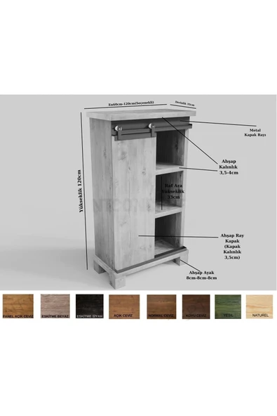 NT Concept Venüs Doğal Ahşap Ofis Ve Çalışma Odası-180'lik Takım - Resim 2