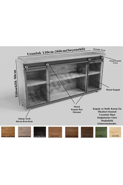 NT Concept Ntconcept Venüs Doğal Ahşap Ofis ve Çalışma Odası-220'lik Takım - Resim 4