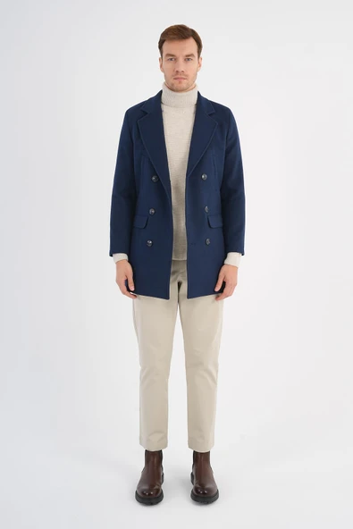 Regal Lacivert Kruvaze Erkek Kaban - 4