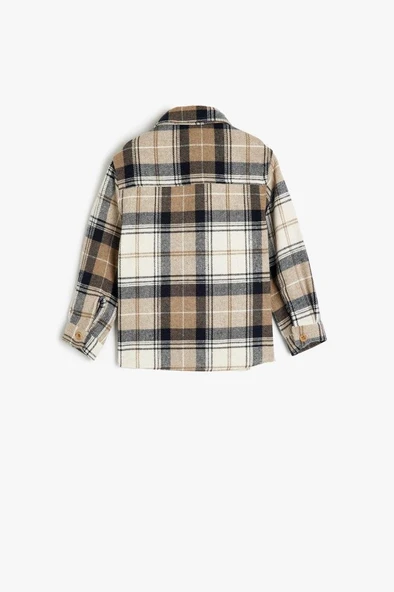 Koton Erkek Bebek Cep Detaylı Uzun Kollu Ekoseli Oduncu Gömlek - 2