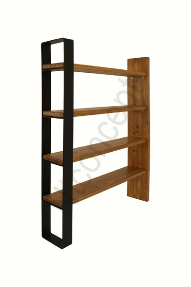 NT Concept Via Masif Ağaç Kitaplık-vitrin(en 120cm) - Resim 3