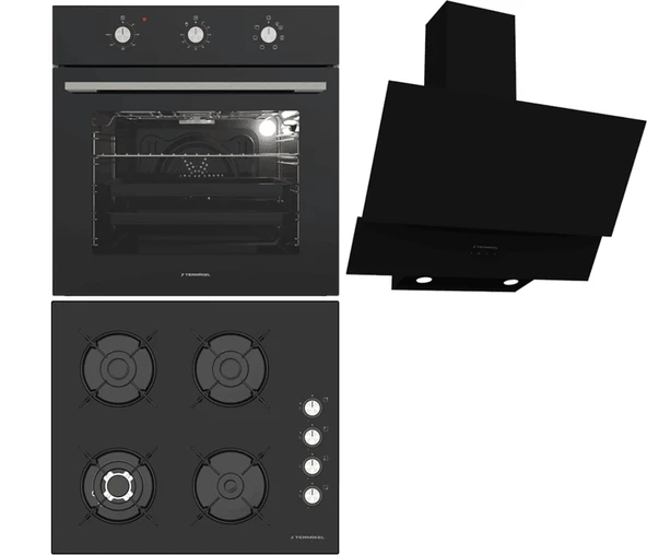 Termikel Ankastre Set (BO O6435C B + BH P6194C B + CH C6532C BB) ürün görseli 1