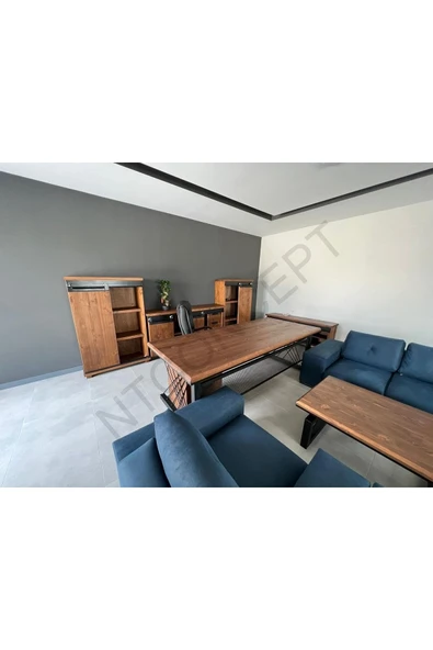 NT Concept Ntconcept Doğal Ahşap Ofis Takımı - 1