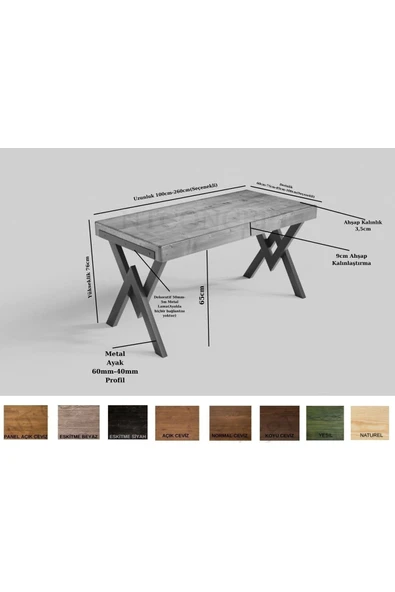 NT Concept Ntconcept Sim Üçlü Ofis Ve Çalışma Odası Takımı-220'lik Takım - Resim 3