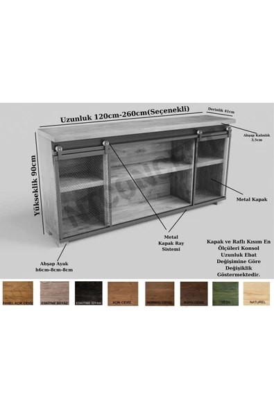 NT Concept Nita Doğal Ahşap Ofis ve Çalışma Odası Takımı-140'lık Takım - Resim 4