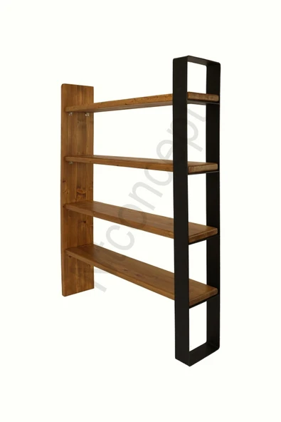 NT Concept Via Masif Ağaç Kitaplık-vitrin(en 120cm) - Resim 2