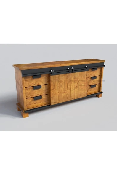 NT Concept Liva Doğal Ahşap Ofis Ve Çalışma Odası Takımı-160'lık Takım - Resim 3