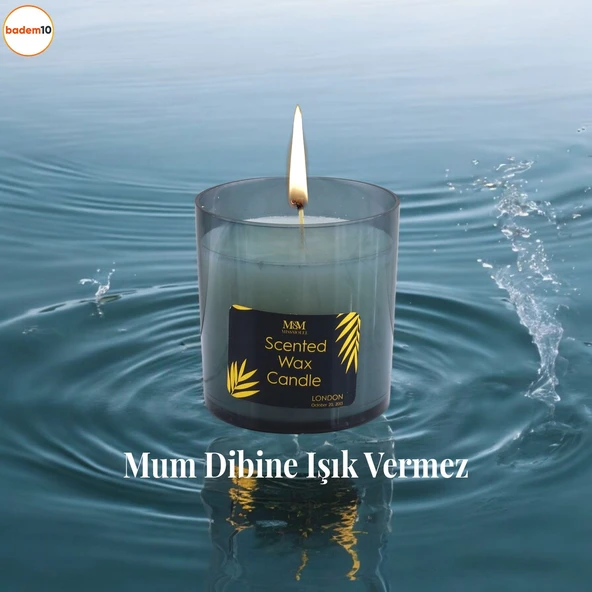 Kokulu Mum Dekoratif Kavanoz Füme Renk Plastik Bardak Mumluk Kandil Hediyelik Kokulu Mumlar - 2