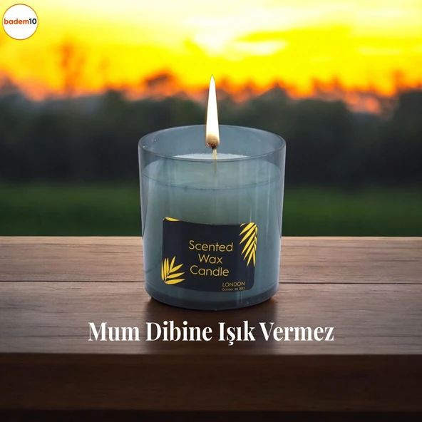 Kokulu Mum Dekoratif Kavanoz Füme Renk Plastik Bardak Mumluk Kandil Hediyelik Kokulu Mumlar - 3