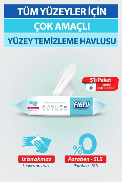 Fibril Yüzey Temizleme Havlusu Sabun Kokulu 50'li - 2