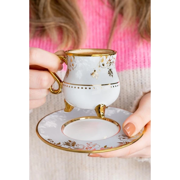 ACAR AMORY 6 KİŞİLİK KAHVE FİNCANI TAKIMI - 90 ML - 5