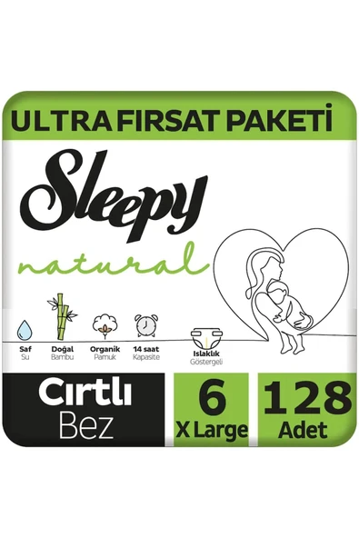 Molfix Natural Bebek Bezi Ultra Avantaj Paketi 6 Numara XL 15-25 Kg 128 Adet