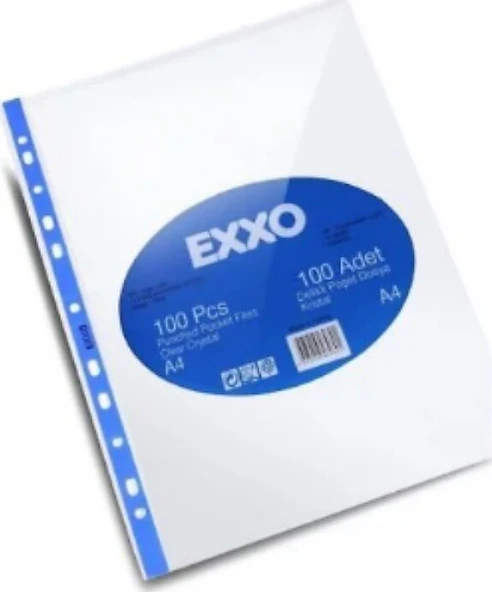 Exxo Poşet Dosya Kristal A4 100 Lü