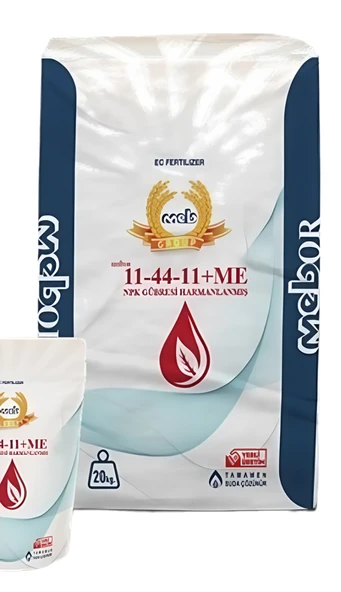 MEBOR 11-44-11 Harmanlanmış NPK Gübresi 25 Kg, Azot, Fosfor, Potasyum, Bor, Bakır, Demir, Mangan