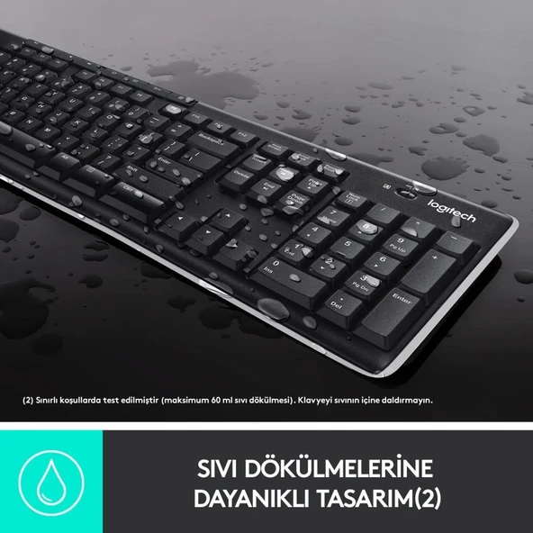 Logitech K270 920-003761 Q Kablosuz Klavye Teşhir - Resim 7