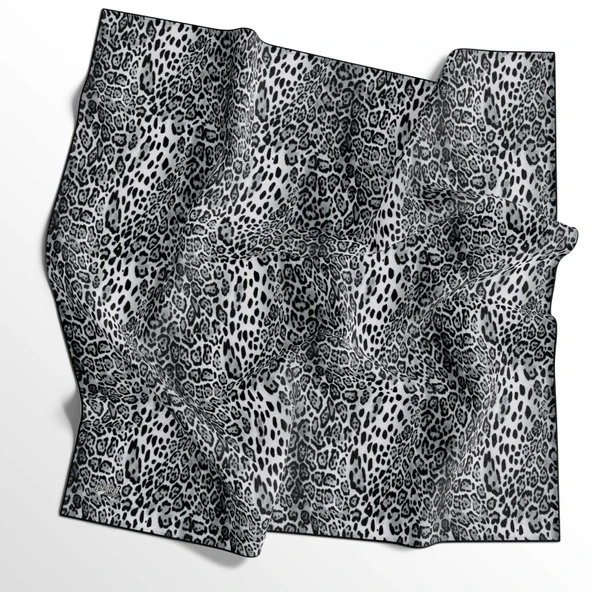 Leopar Desenli Soft Pamuk Eşarp - 04487