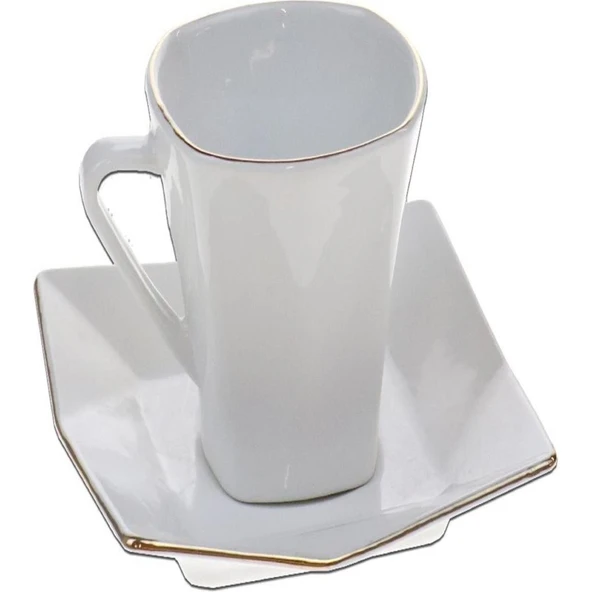 LEMOGES NESCAFE FİNCAN TAKIMI 12 PARÇA KARE BRİLLİANT PORSELEN KOD.550 5137