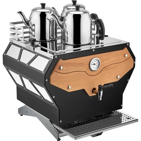 Şebeke Bağlantılı 2 Demlikli Çay Kazanı