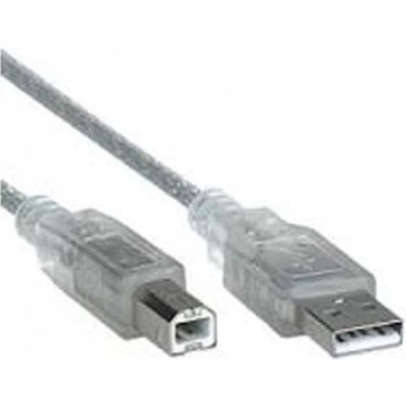 QPORT Q-PR1.5  1.5M YAZICI KABLOSU 1.5 METRE USB 2.0V ŞEFFAF PRİNTER KABLO - 3