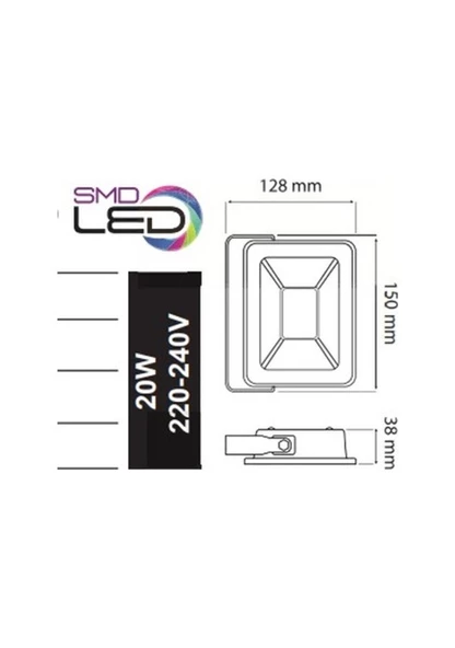 Horoz 20w Led Projektör 6400k Pars-20 068 008 0020 - 2