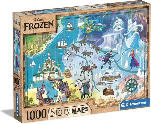 Clementoni 39666 Disney Frozen Story Maps 1000 parça