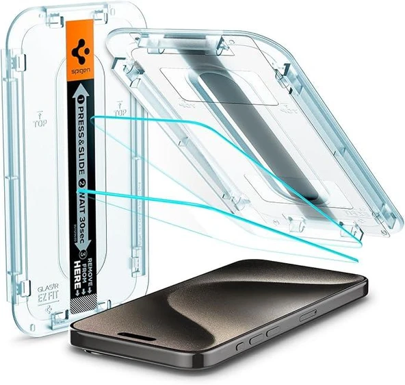 İ-STONE MAGIC GLASS IPHONE 15 PLUS UYUMLU FULL PLATİNUM OTOMATİK APARATLI KIRILMAZ CAM/EKRAN KORUYUCU - 2