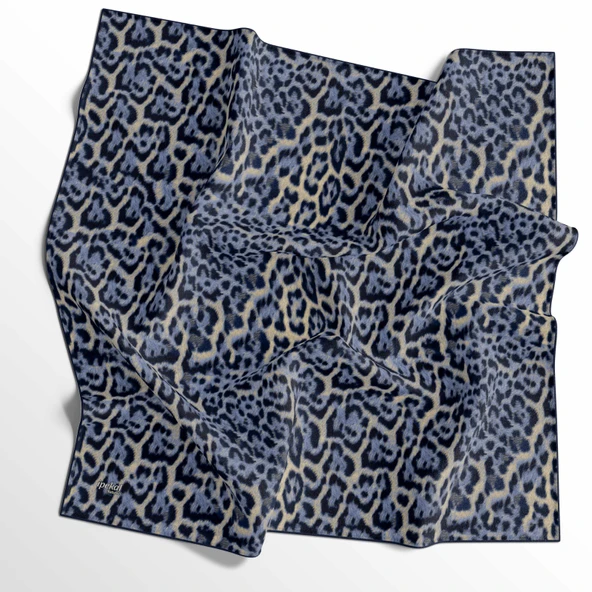 Leopar Desenli Soft Pamuk Eşarp - 04482 - 1