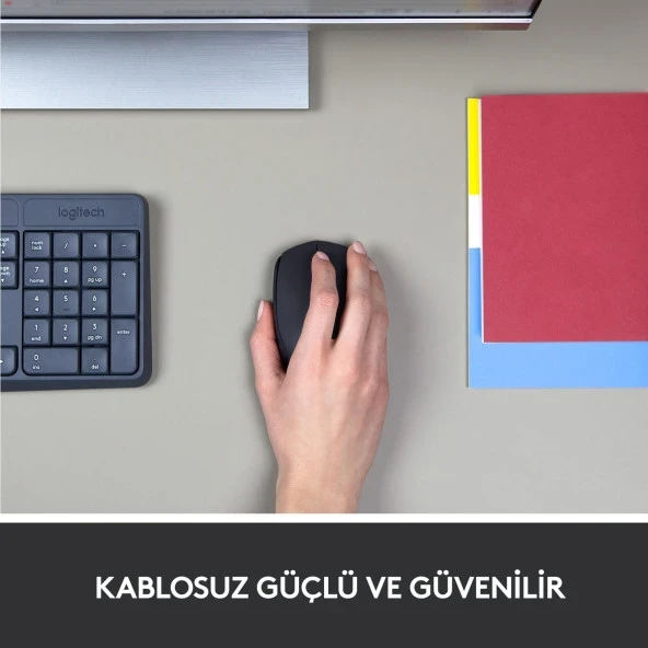 Logitech M171 USB Alıcılı Kablosuz Kompakt Mouse - Siyah - 4
