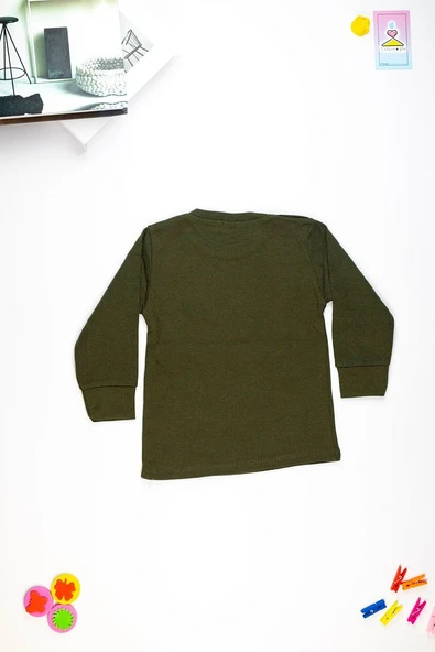 Kaplan Baskılı Uzun Kollu Çocuk  Sweatshirt  1-4 Yaş - 5