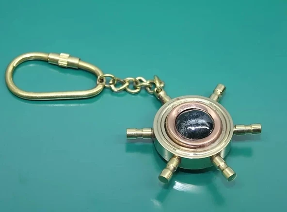 Pirinç Pusula Anahtarlık 2355f