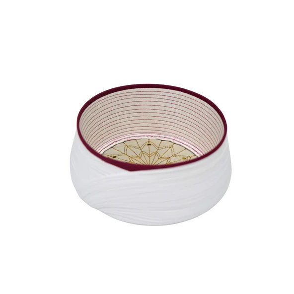 İmam Sarığı-Beyaz Kumaş-Bordo Takke-Düz Sarım-Kuş Gözlü-7 metre - 4