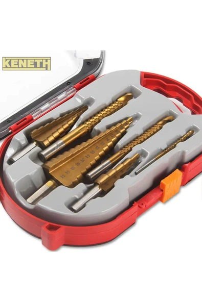 Yüksek Kalite Kademeli Matkap Sac Delme Ucu Seti 6 Parça Kademeli Matkap Ucu Seti (Özel Çanta) - 3