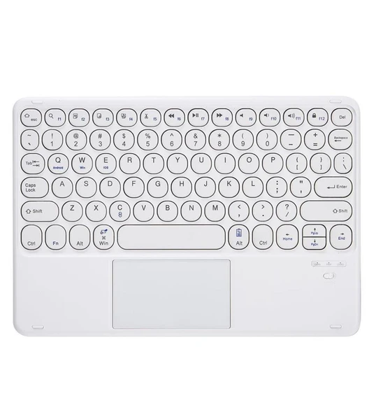 TCL Tab 11 11" Uyumlu Kablosuz Bluetooth Şarjlı TouchPad'li Türkçe Q Klavye - Beyaz