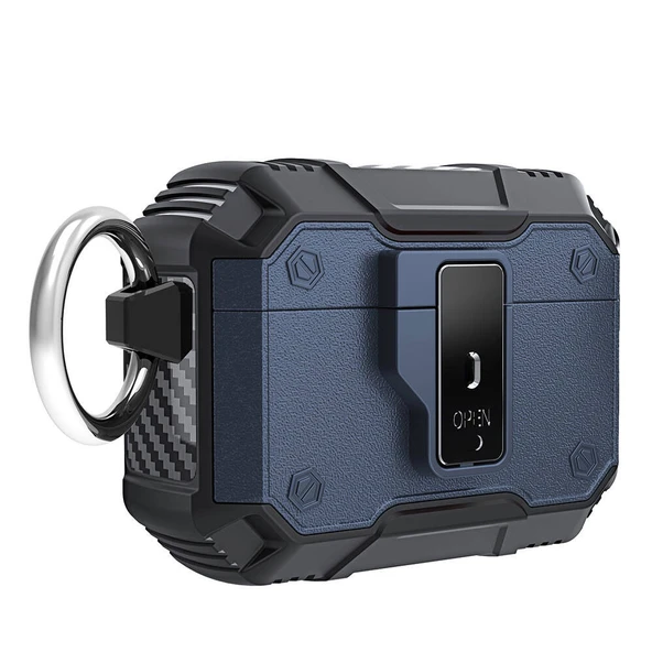 Airpods Pro Airbag 35 Darbelere Karşı Dayanıklı Düğmeli Kılıf - Resim 11