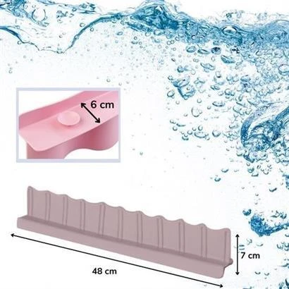 Vantuzlu Kauçuk Sıvı Su Sızdırmaz  Mutfak Banyo Duş Bariyeri Lavabo Kenar Tutucu Set - 8
