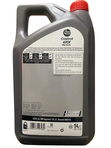 Castrol GTX 5W-30 C4 Tam Sentetik Motor Yağı 5 L - 2024 - 3