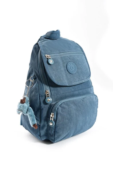 Kadın Sırt Çantası Kapaklı Model 30*25 Cm Hafif Klinkır Kumaş Spor Çantası Günlük Bayan Çantası - 12