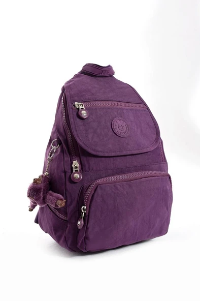 Kadın Sırt Çantası Kapaklı Model 30*25 Cm Hafif Klinkır Kumaş Spor Çantası Günlük Bayan Çantası - 8