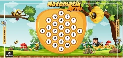 Zeka Dolabı Matematik Arısı ( Toplama - Çıkarma - Çarpma - Çarpım Tablosu - Tek Sayı - Çift Sayı - B - 5