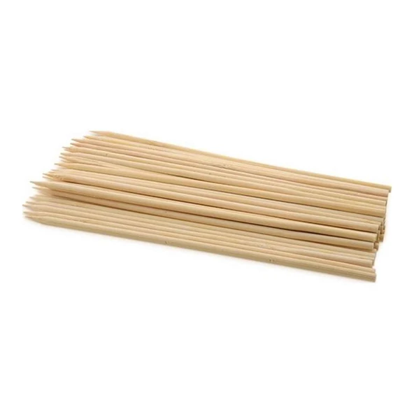 Ahşap Çöp Şiş Çubuğu Uzun 5 MMX350 MM  (100 Adet)