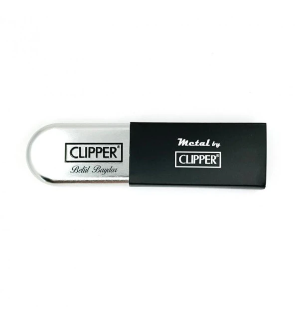 Kişiye Özel Clipper Metal Taşlı Gümüş Çakmak - 4