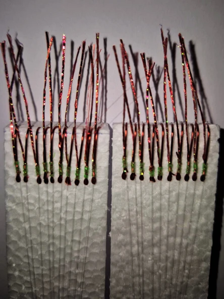 Eagenset Çapari, İstavrit Çaparisi, Ultraviyole Uv Neon 11 No Kırmızı İğne, 10 İğneli Çapari 2li Paket