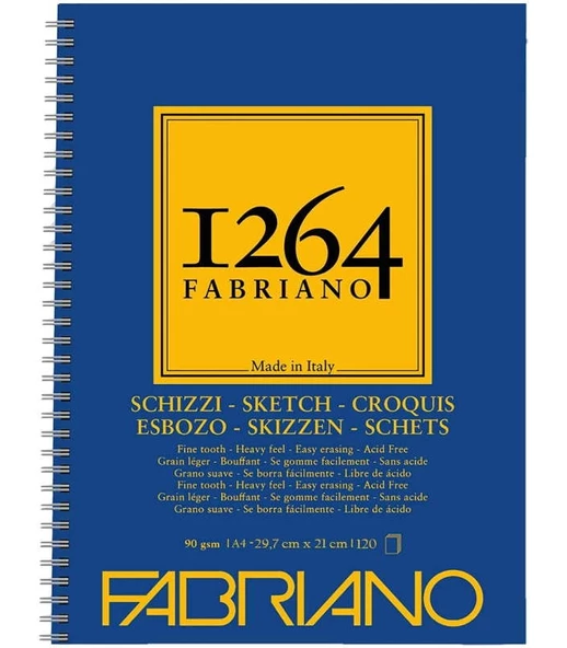 Fabriano 1264 Sketch Paper Eskiz Defteri 90gr A4-120Yaprak