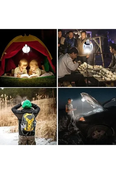 Usb Sarjlı Güneş Enerjili Solar Led Lamba Bahçe Aydınlatma Askılı Kamp Çadır Karavan Işık Lambası - 6