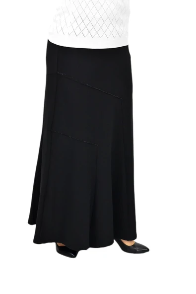 Kadın Uzun Lastikli Parçalı Taşlı Etek BGL-ST04185 - Resim 6